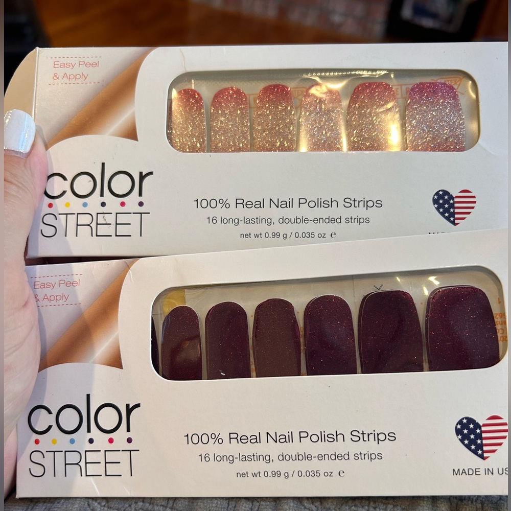 NEW Color Street Coral Bay and New York Minute Nail Polish Strip Sets